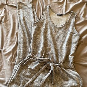 Grey/white lounge jumpsuit